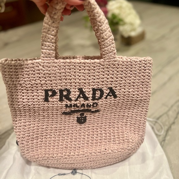 Authentic Prada Small Raffia Tote - Picture 5 of 10
